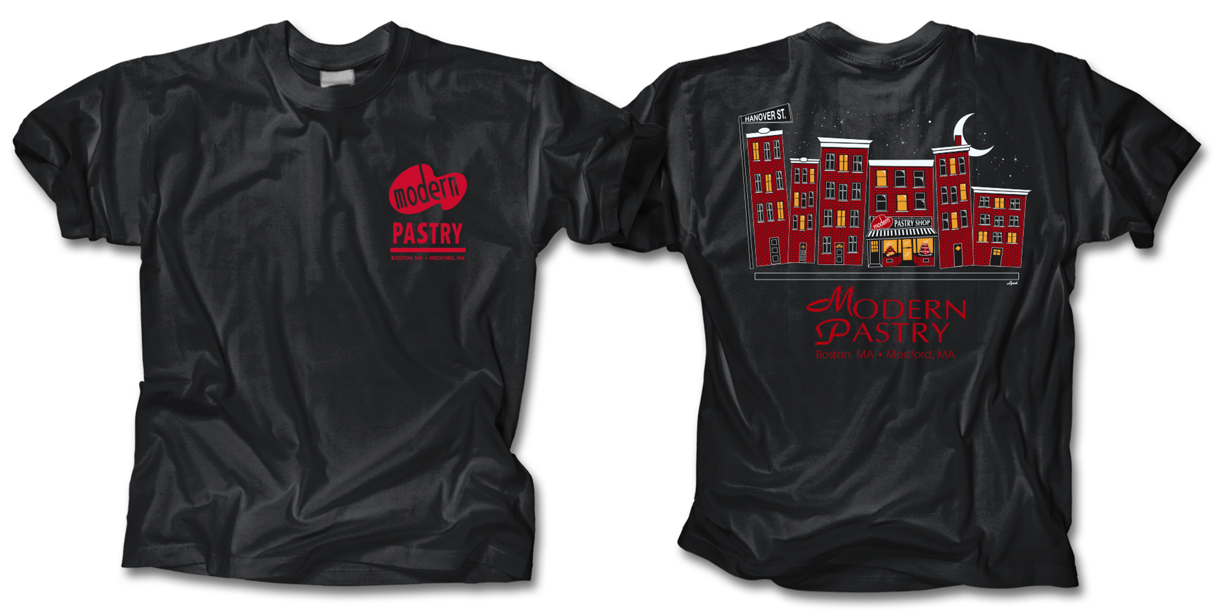 Modern Pastry North End Brick Building T-Shirt