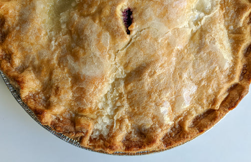 Close Up of Blueberry Pie